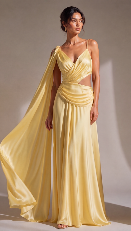 Red & Yellow Evening Dress