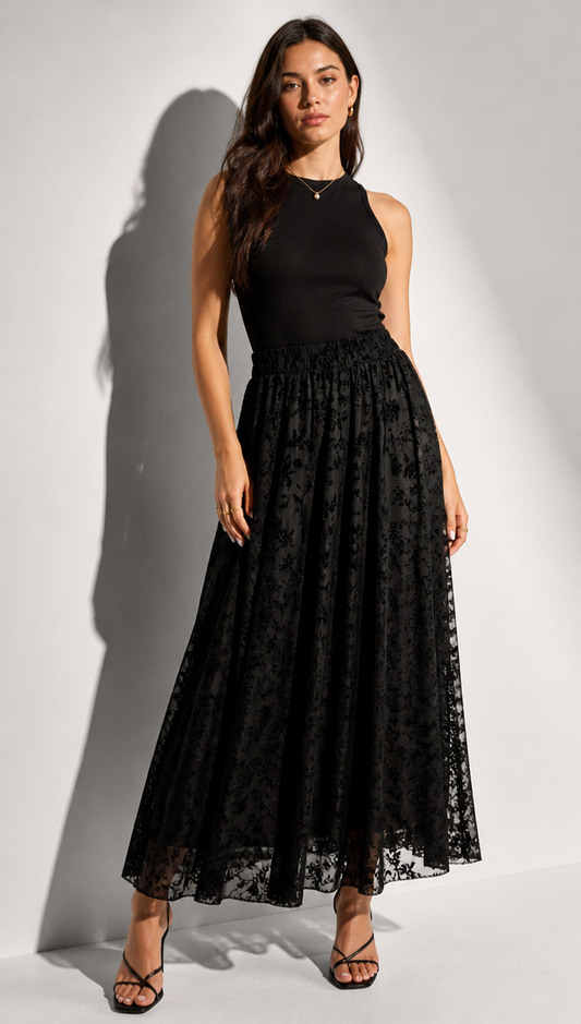 Black Long Skirt