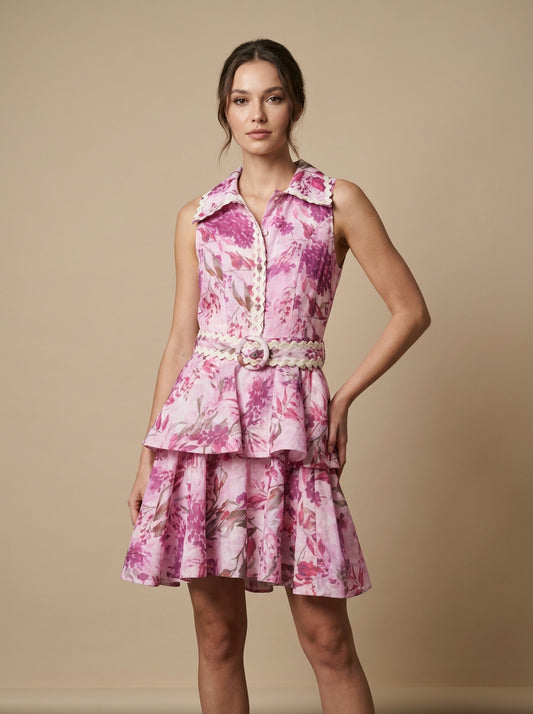 pink floral dress