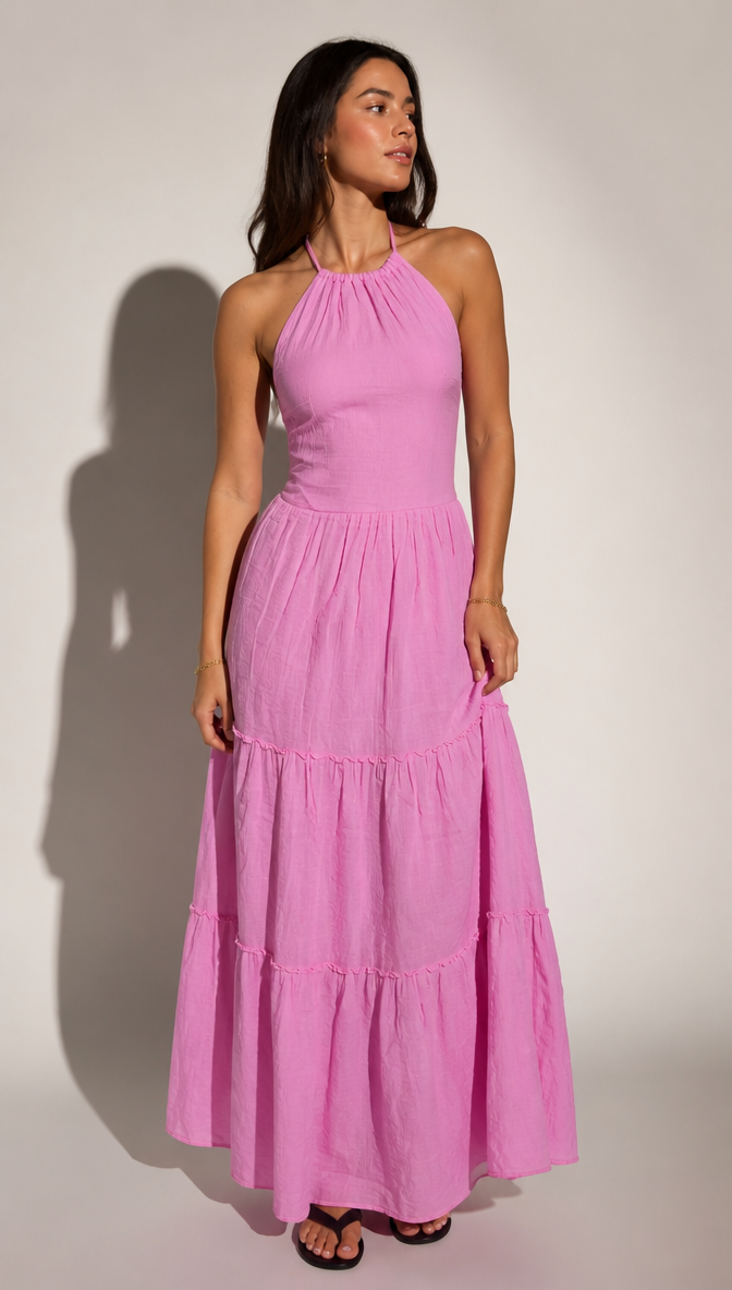 PInk & yellow Summer Dress