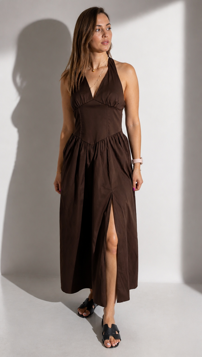 Poplin Maxi Dress