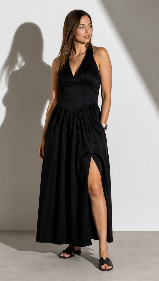 Poplin Maxi Dress