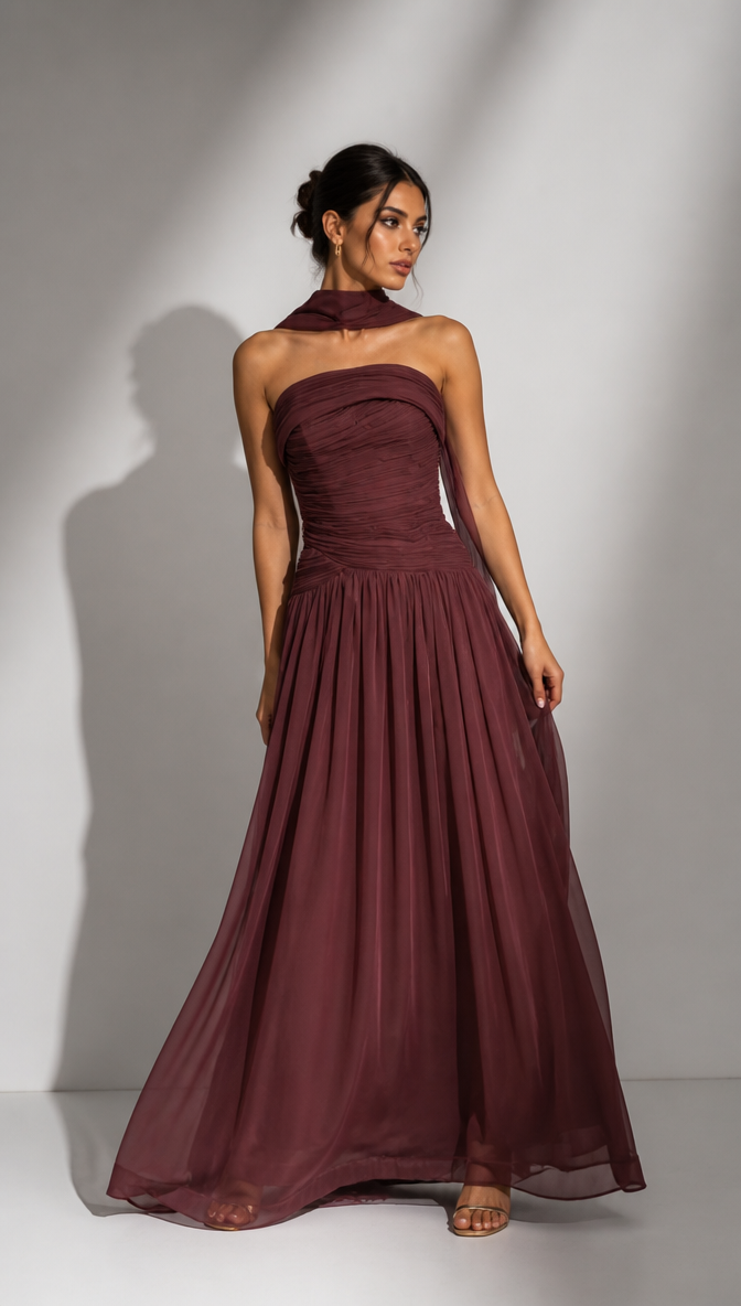 Brown Evening Dress