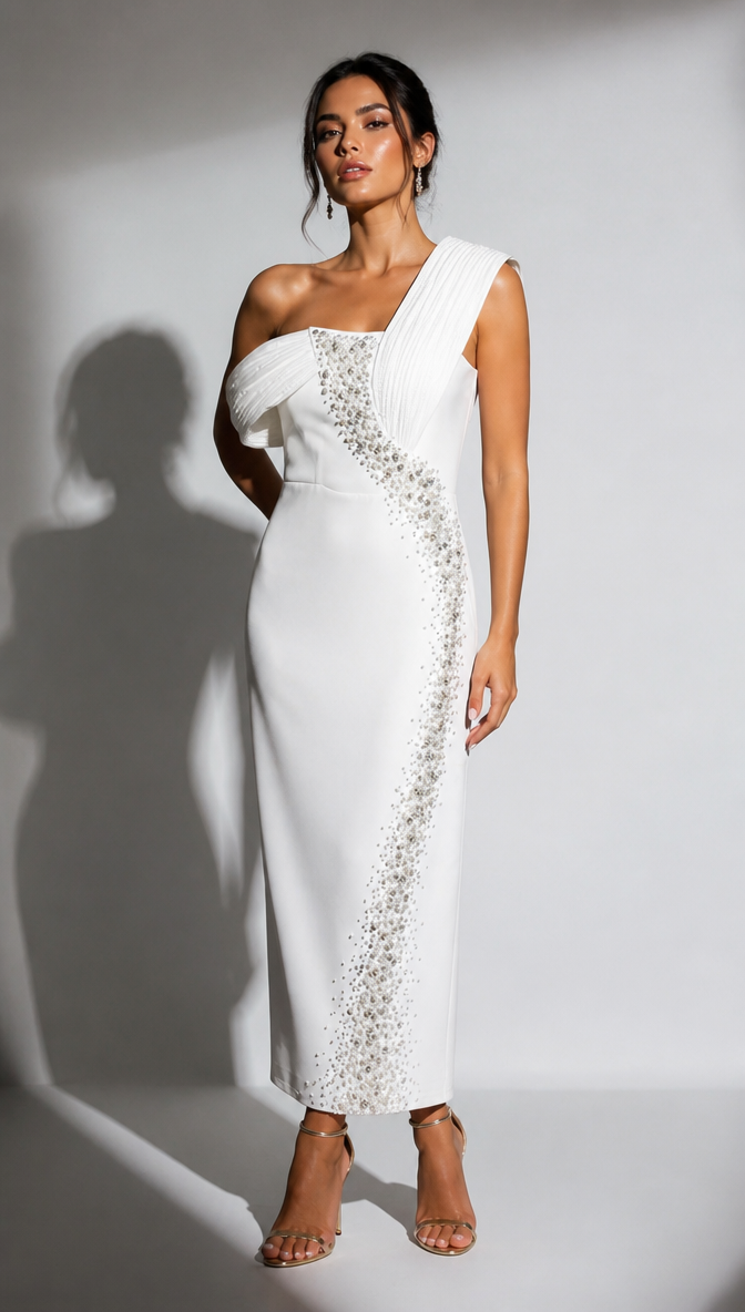 White Evening Dress