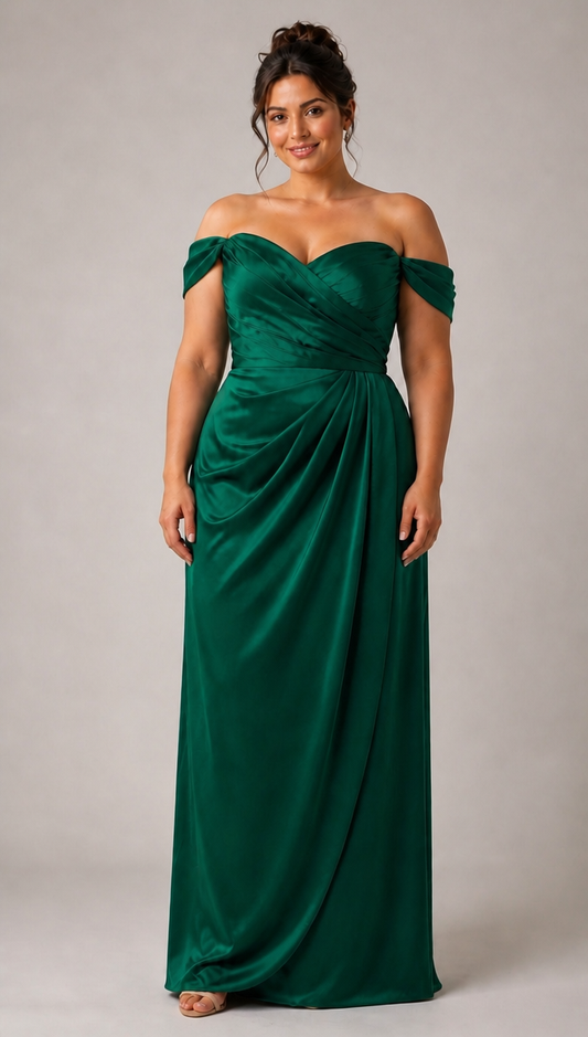 Green Evening Dress Plus-Size