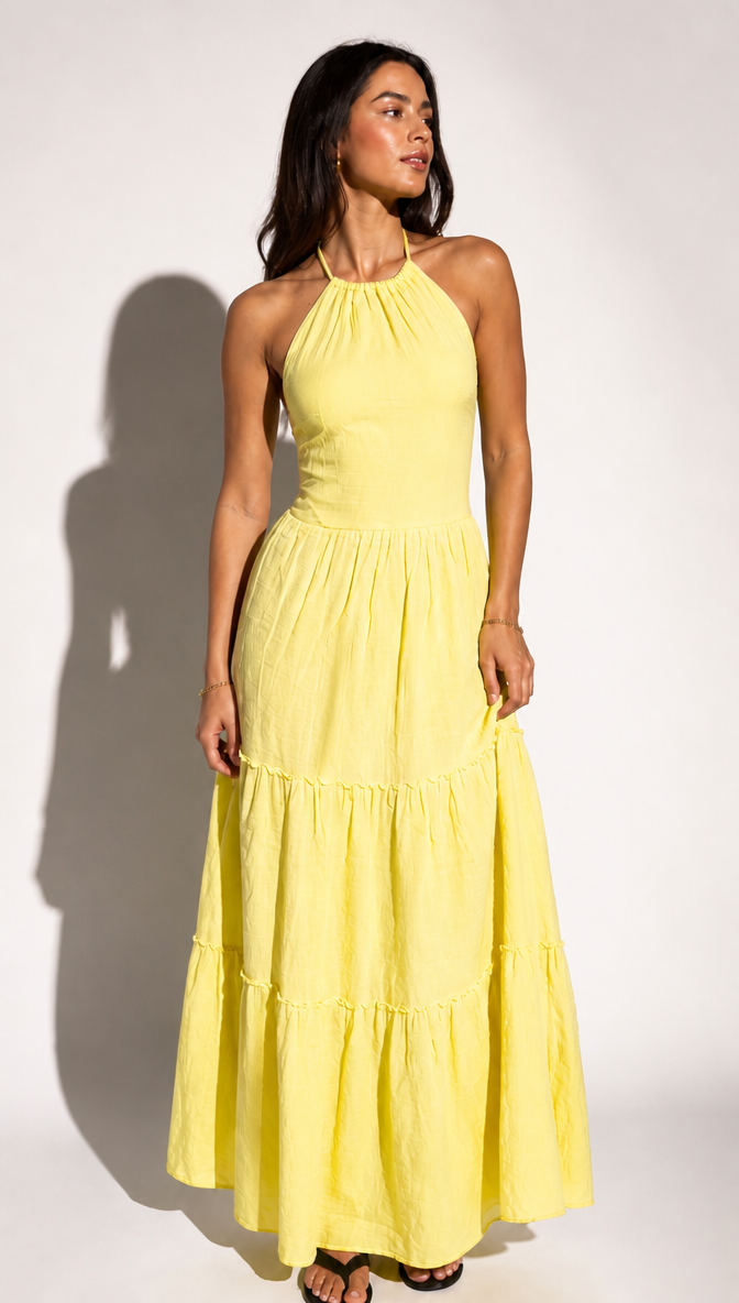 PInk & yellow Summer Dress